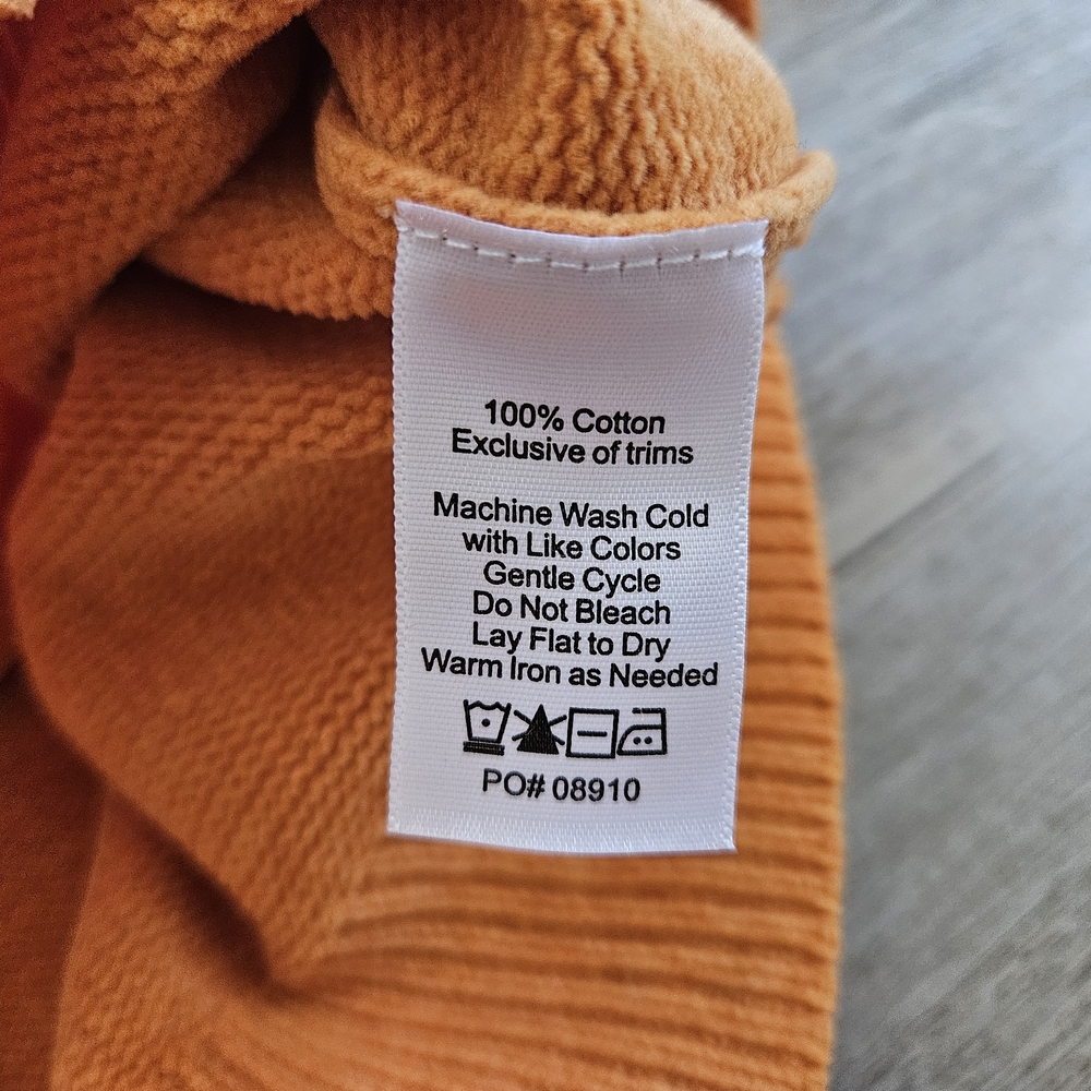 32 Bar Blues Men's Cotton Burnt Orange Pullover Crewneck Sweater XXL - Picture 3 of 6
